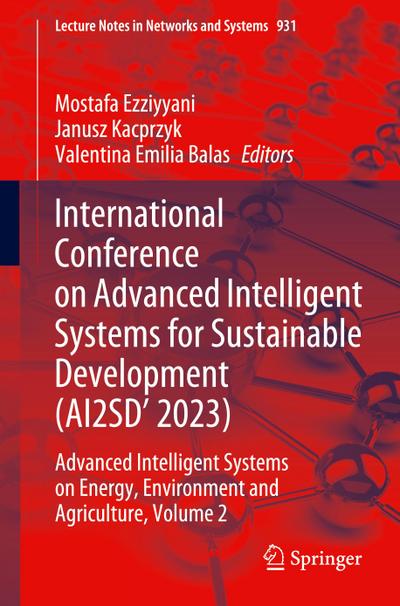 International Conference on Advanced Intelligent Systems for Sustainable Development (AI2SD’2023)