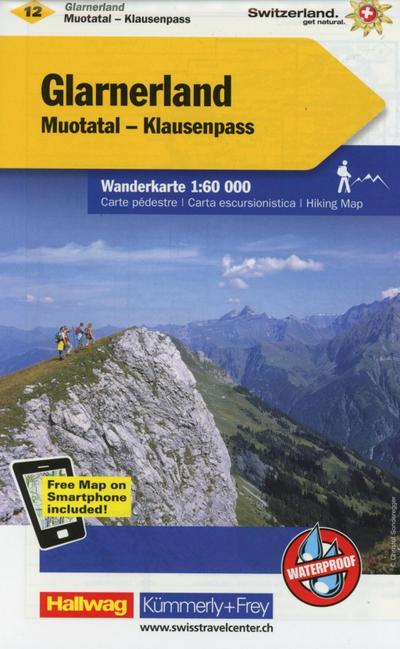 Kümmerly+Frey Wanderkarte 12 Glarnerland 1:60.000
