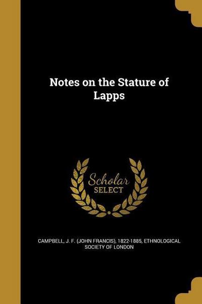 NOTES ON THE STATURE OF LAPPS