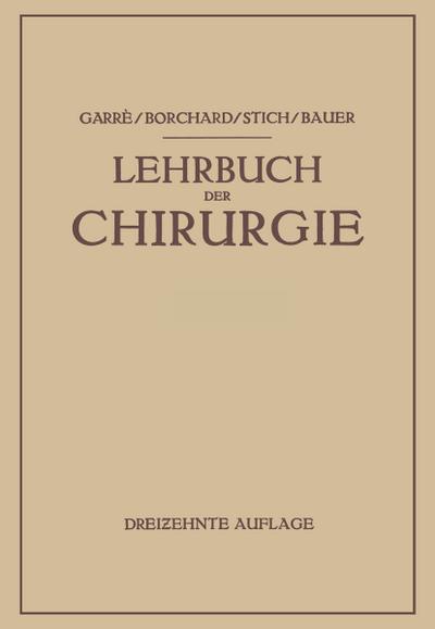 Lehrbuch der Chirurgie