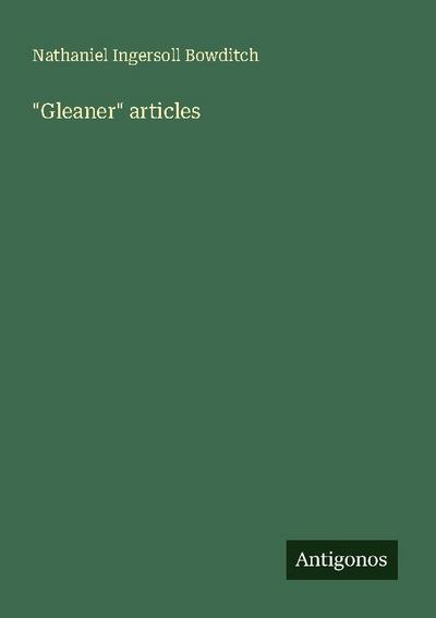 "Gleaner" articles