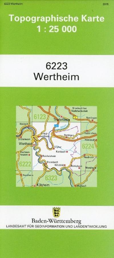 Topographische Karte Baden-Württemberg Wertheim
