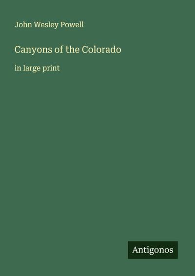Canyons of the Colorado