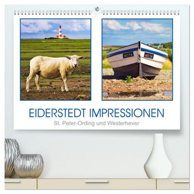 Eiderstedt Impressionen (hochwertiger Premium Wandkalender 2026 DIN A2 quer), Kunstdruck in Hochglanz