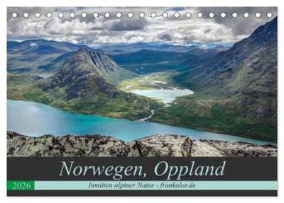 Norwegen, Oppland (Tischkalender 2026 DIN A5 quer), CALVENDO Monatskalender