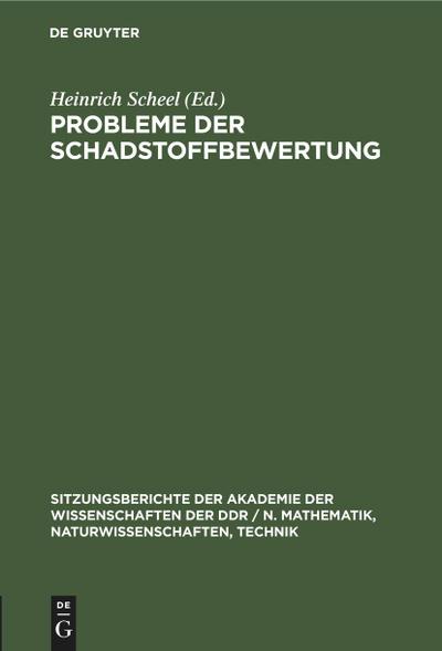 Probleme der Schadstoffbewertung