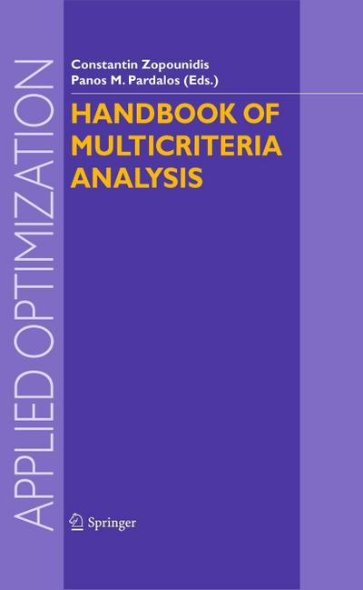Handbook of Multicriteria Analysis