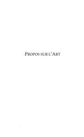 PROPOS SUR L’ART
