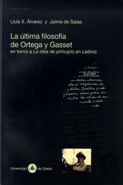 Álvarez, L: Última filosofía de Ortega y Gasset en torno a l