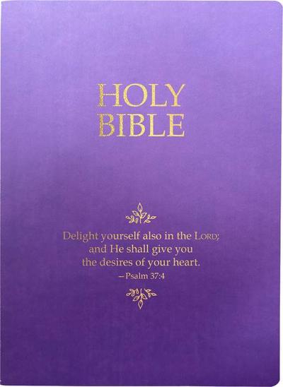 Kjver Holy Bible, Delight Yourself in the Lord Life Verse Edition, Large Print, Royal Purple Ultrasoft