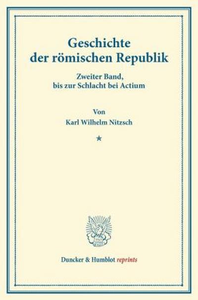 Geschichte der römischen Republik.