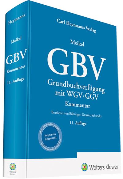 GBV Grundbuchverfügung mit WGV und GGV