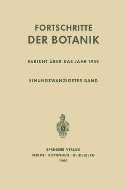 Bericht Über das Jahr 1958