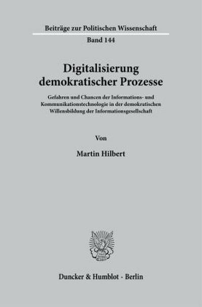 Digitalisierung demokratischer Prozesse.