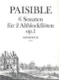6 Sonaten op.1für 2 Altblockflöten