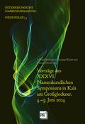 Vorträge des XXXVI. Namenkundlichen Symposiums in 