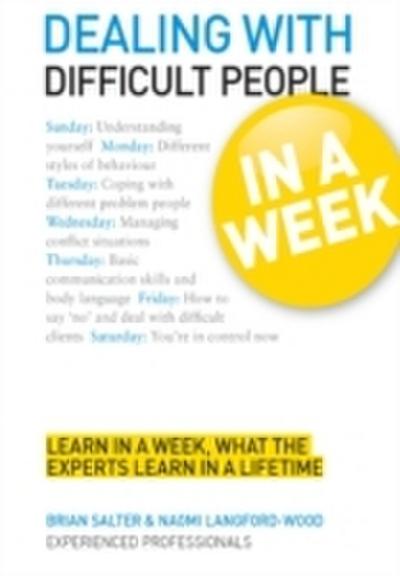 Dealing With Difficult People In A Week