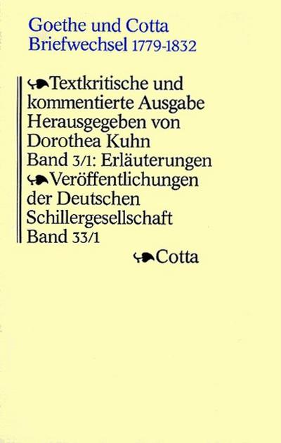 Goethe, J: Briefwechsel Goethe/Cotta 3