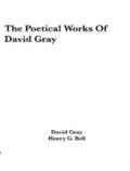 The Poetical Works of David Gray