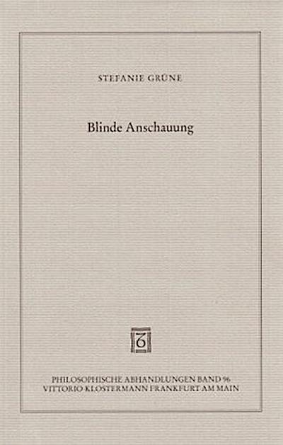 Blinde Anschauung