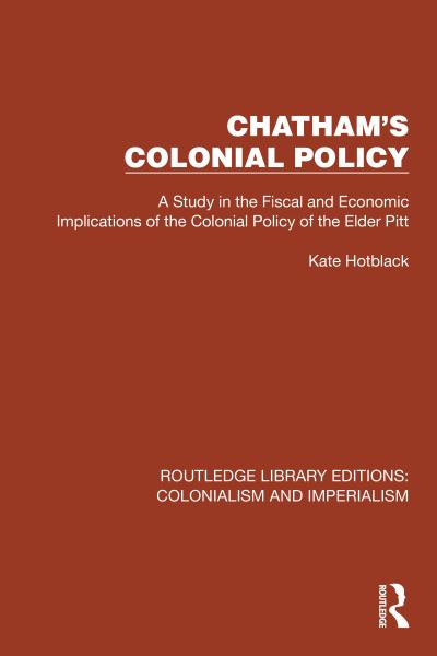Chatham’s Colonial Policy