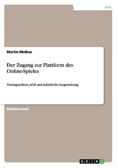 Der Zugang zur Plattform des Online-Spieles