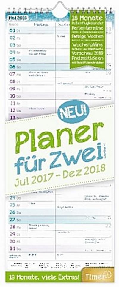 Planer für Zwei 18 Monate 2018/2019 Wandkalender