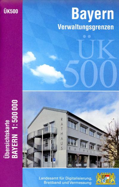 ÜK500 Amtliche Übersichtskarte von Bayern 1:500 000 