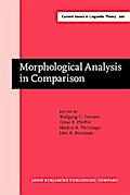 Morphological Analysis in Comparison
