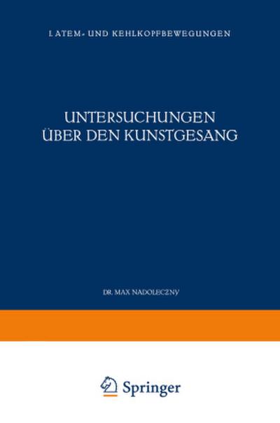 Untersuchungen über den Kunstgesang