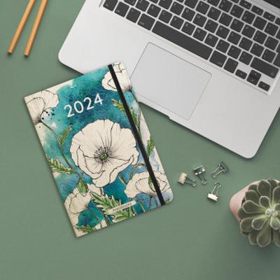 matabooks - Jahresplaner Samaya 2024 Farbe: Poppy White (DE/EN)