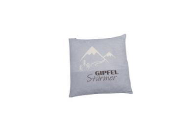 Kissenhülle "Gipfelstürmer" hellblau