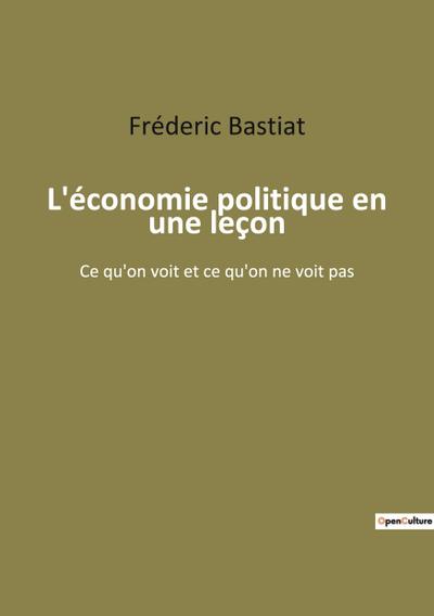 L’économie politique en une leçon