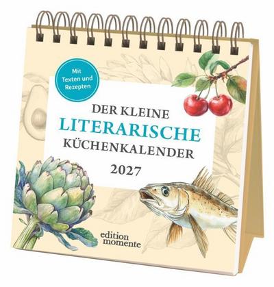Der kleine literarische Küchenkalender Premium-Postkartenkalender 2027 - Mit Texten und Rezepten
