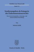 Sonderausgaben als Kategorie des Einkommensteuerrechts.