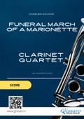 Clarinet Quartet sheet music: Funeral march of a Marionette (score)