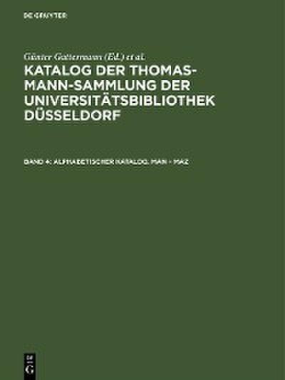 Alphabetischer Katalog. Man - Maz