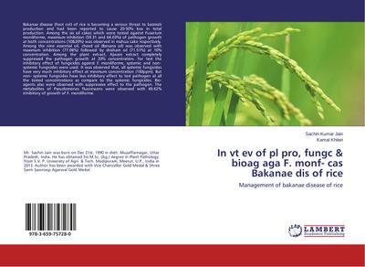 In vt ev of pl pro, fungc & bioag aga F.monf- cas Bakanae dis of rice
