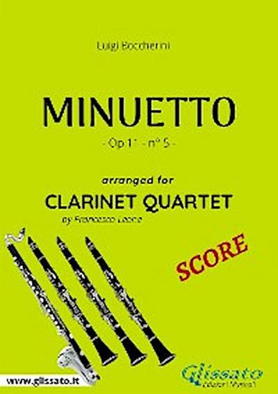 Minuetto - Clarinet Quartet SCORE