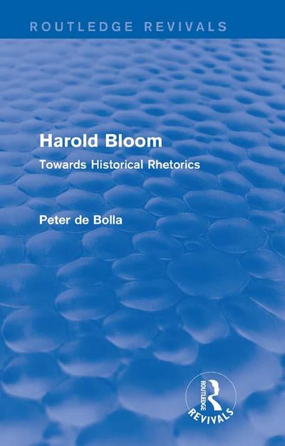 Harold Bloom (Routledge Revivals)