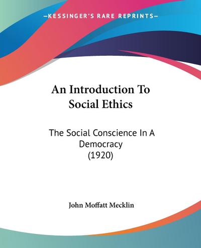 An Introduction To Social Ethics