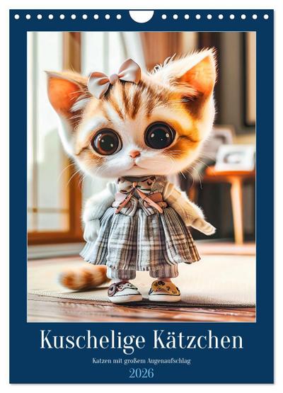 Kuschelige Kätzchen - Katzen mit großem Augenaufschlag (Wandkalender 2026 DIN A4 hoch), CALVENDO Monatskalender