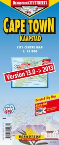 Cape Town/ Kaapstad 1:15 000 +++ Cape Peninsula, Cape Town & Environs, Western Cape, Public Transport, Time Zones (BerndtsonCITYSTREETS) (City Map/ Stadtplan) [Folded Map/ Faltkarte]