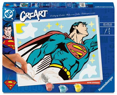 CreArt, Malen nach Zahlen Adults Trend DC Comics - Retro Superman
