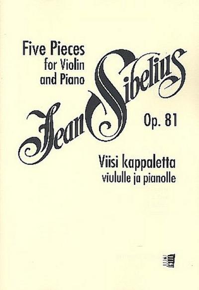 5 Stücke op.81für Violine und Klavier