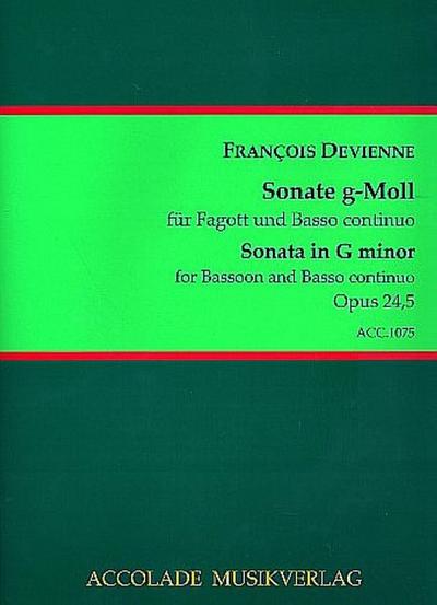 Sonate g-Moll op.24,5für Fagott und Bc