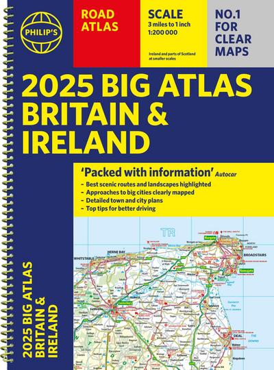 2025 Philip’s Big Road Atlas of Britain & Ireland