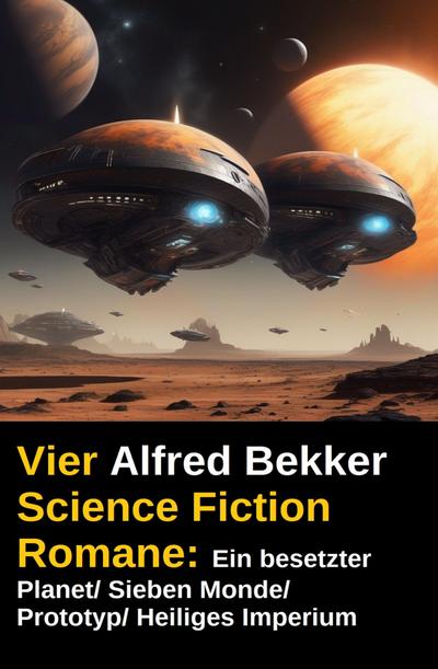 Vier Alfred Bekker Science Fiction Romane: Ein besetzter Planet/ Sieben Monde/ Prototyp/ Heiliges Imperium