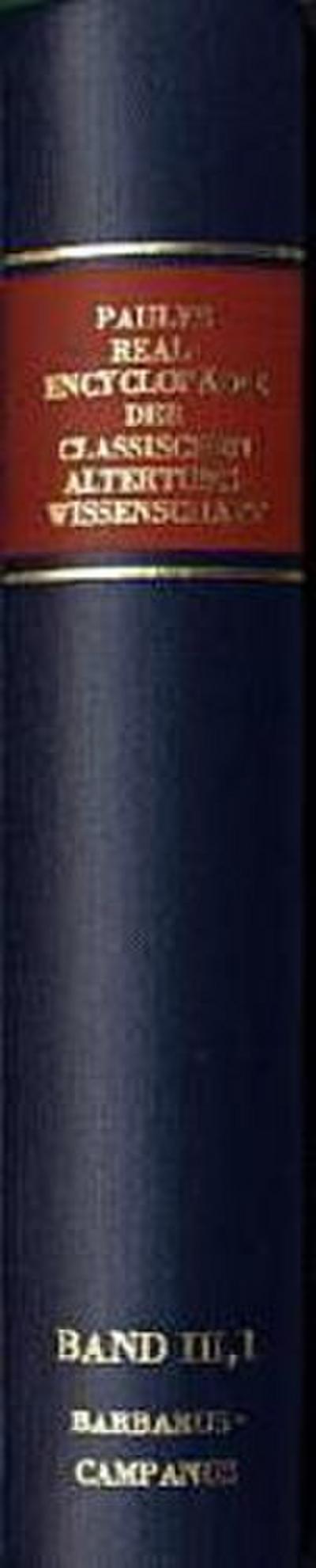 Paulys Realencyclopädie der classischen Altertumswissenschaft Realencyclopädie der classischen Altertumswissenschaft; .. Halbbd.5