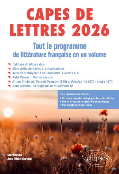 CAPES de Lettres 2026 - Tout le programme de littérature française en un volume